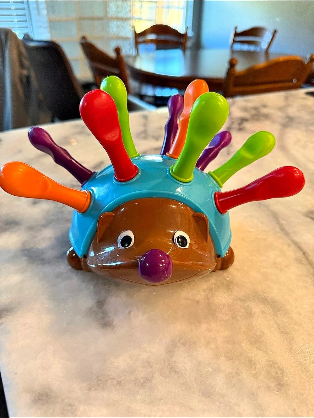 Learning Resources Spike the Fine Motor Hedgehog Toy missing 2 pegs